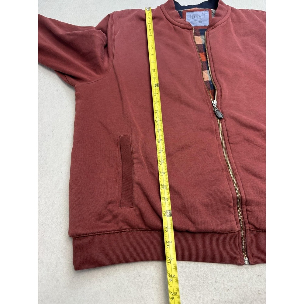 L.L. Bean Rust Red Bomber Jacket - Picture 4 of 9